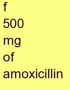 z 500 mg of amoxicillin