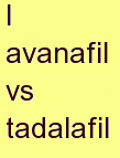 b avanafil vs tadalafil