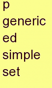 s generic ed simple set