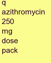 p azithromycin 250 mg dose pack