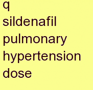 c sildenafil pulmonary hypertension dose