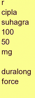 l cipla suhagra 100 50 mg  duralong force